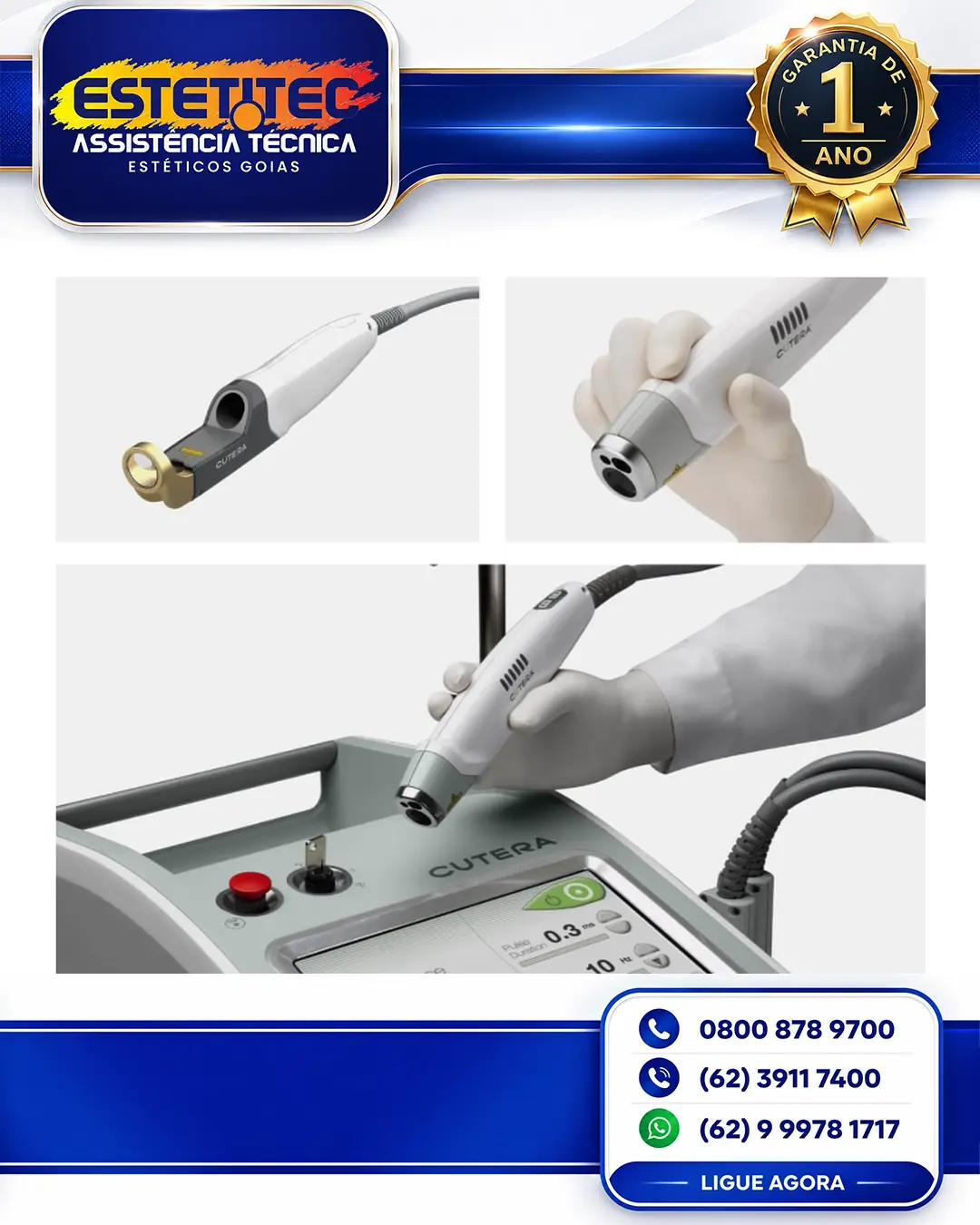 ASSISTÊNCIA TÉCNICA CUTERA EXCEL V RIO GRANDE DO SUL