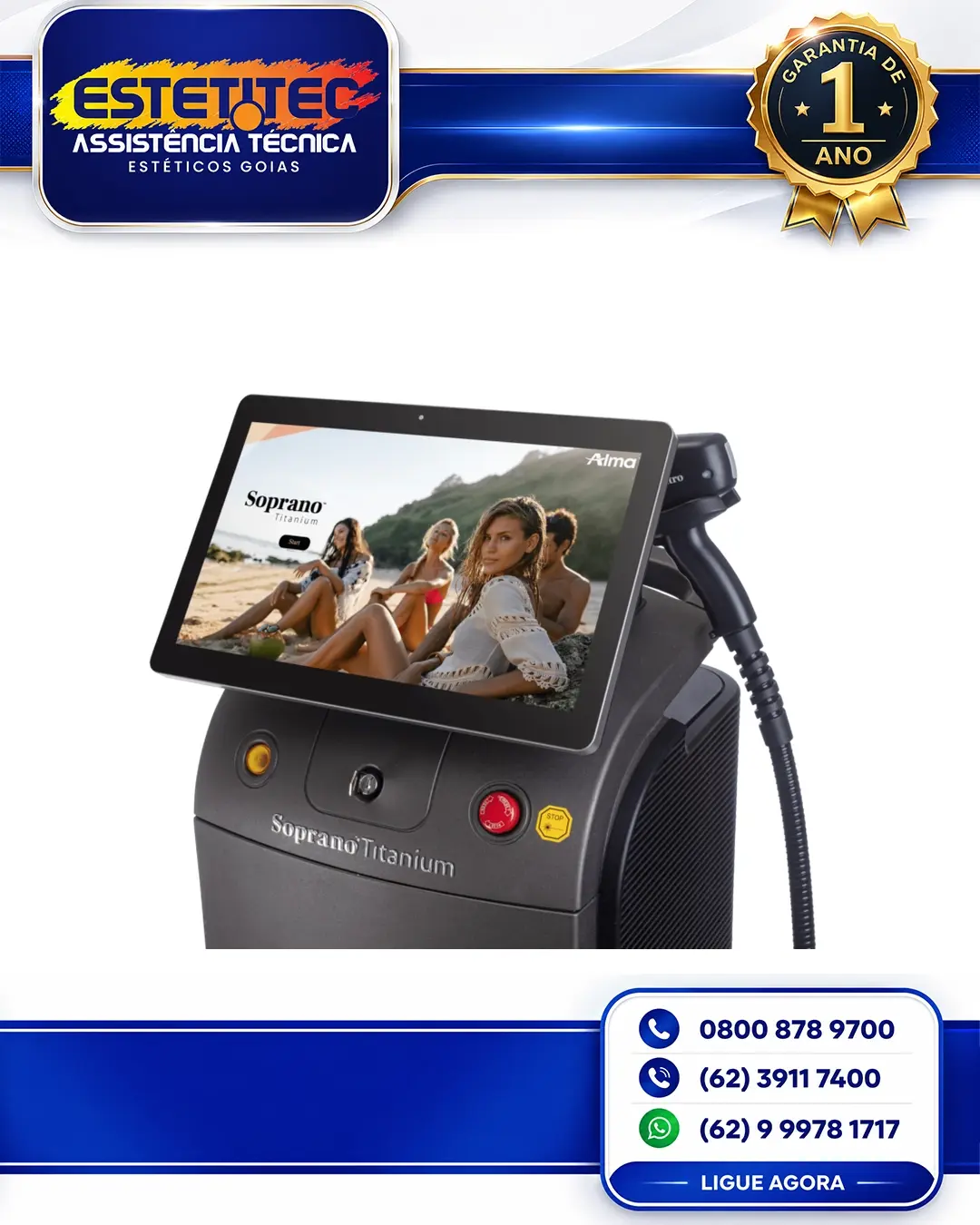 CONSERTO ALMA LASER SOPRANO TITANIUM BLAZE PARANÁ