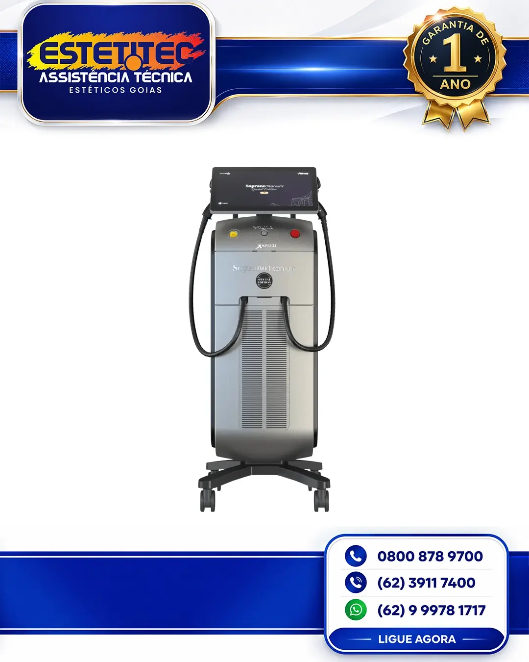 CONSERTO ALMA LASER SOPRANO TITANIUM SHR CURITIBA