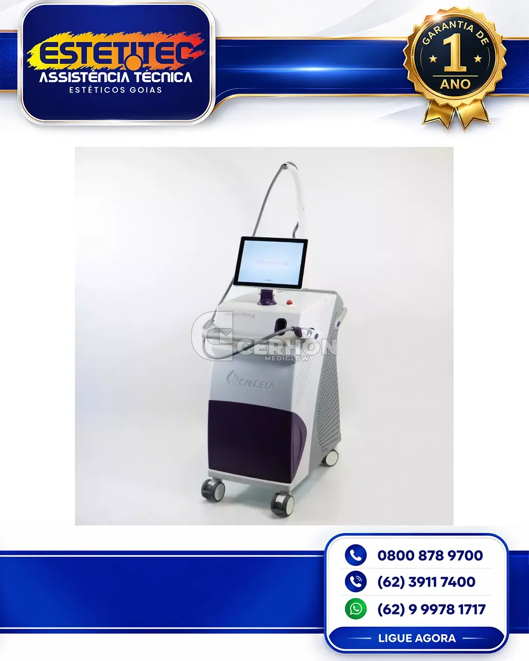 CONSERTO CANDELA VBEAM PRIMA BRASÍLIA