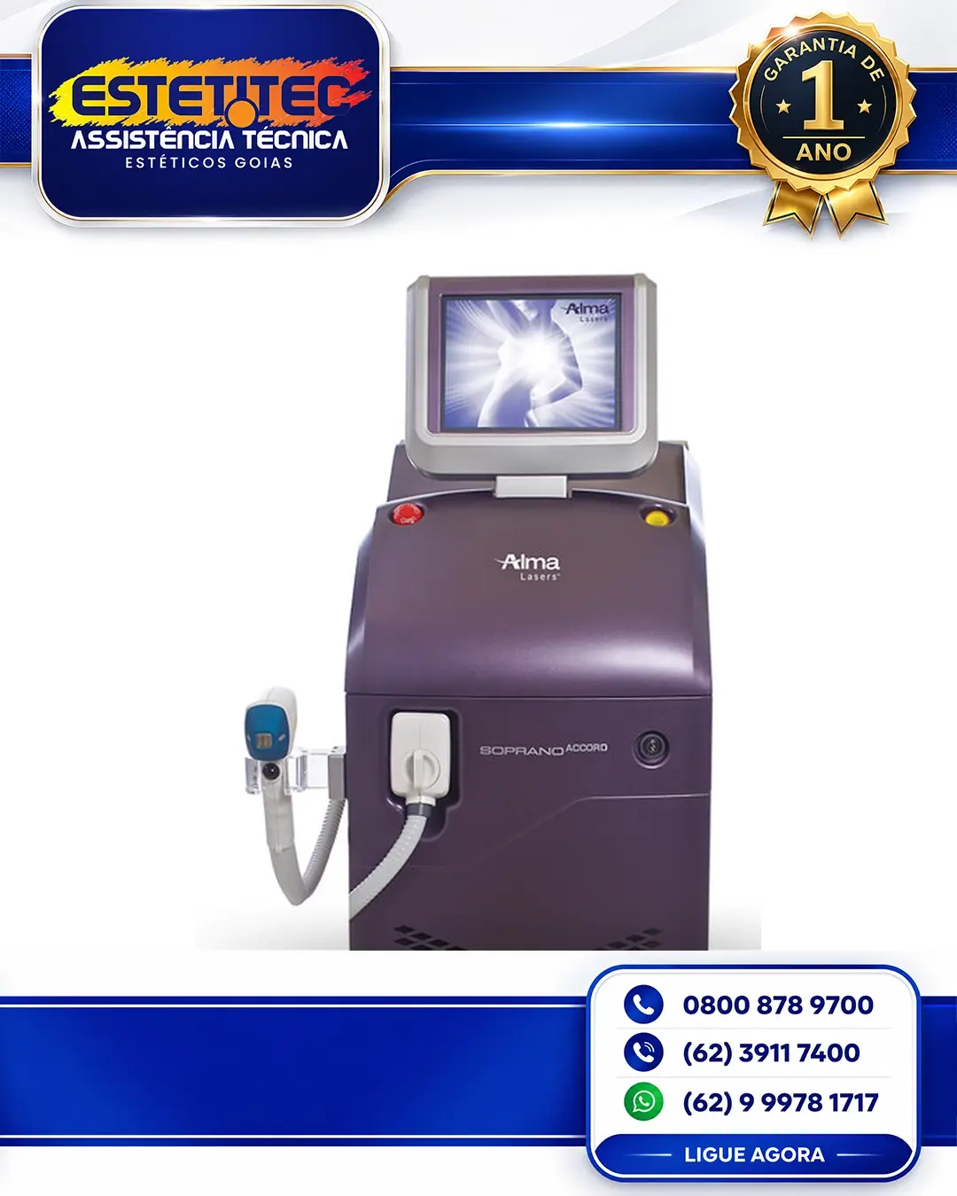 CONSERTO DE ALMA LASER SOPRANO ACCORD BRASÍLIA