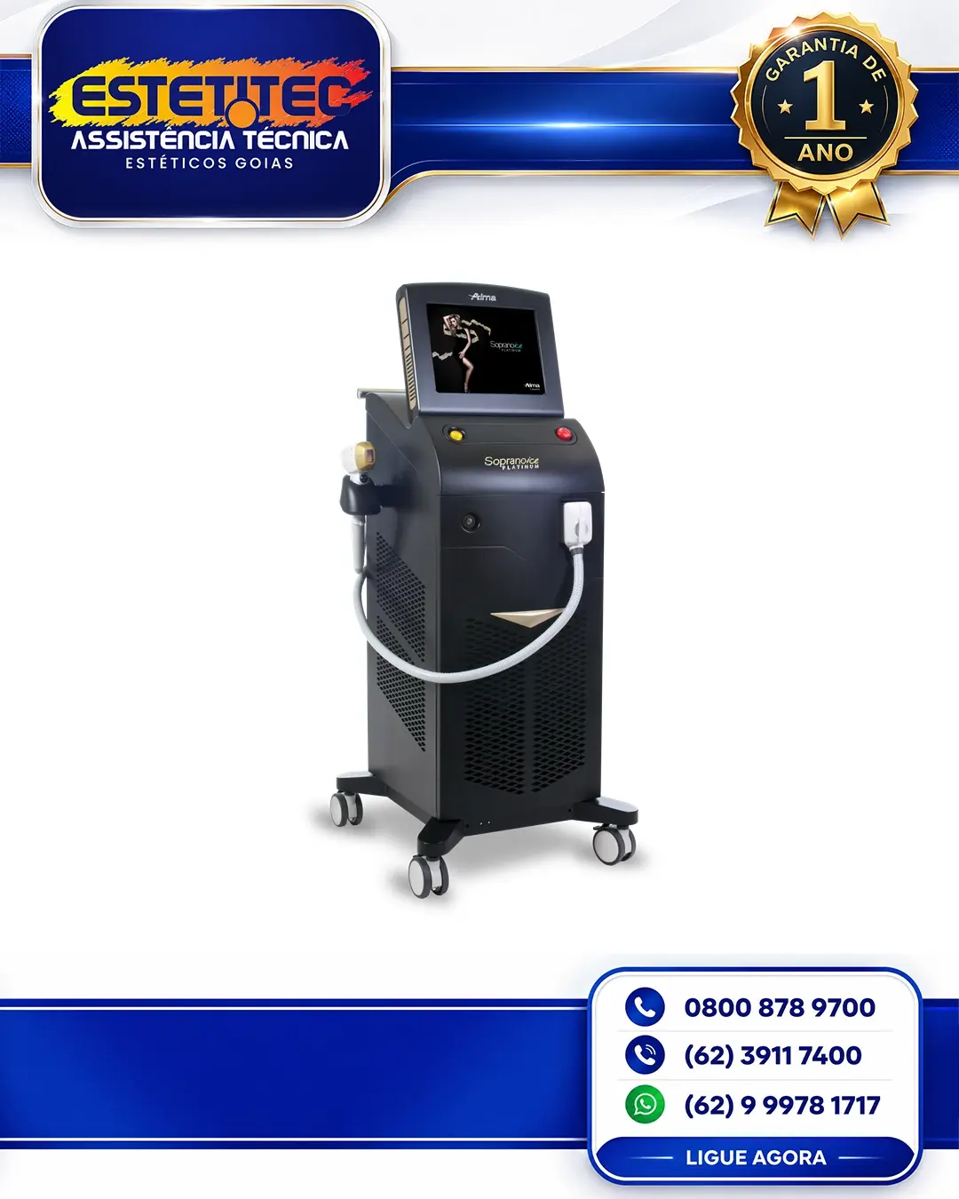 CONSERTO DE ALMA LASER SOPRANO ICE PLATINUM BRASÍLIA