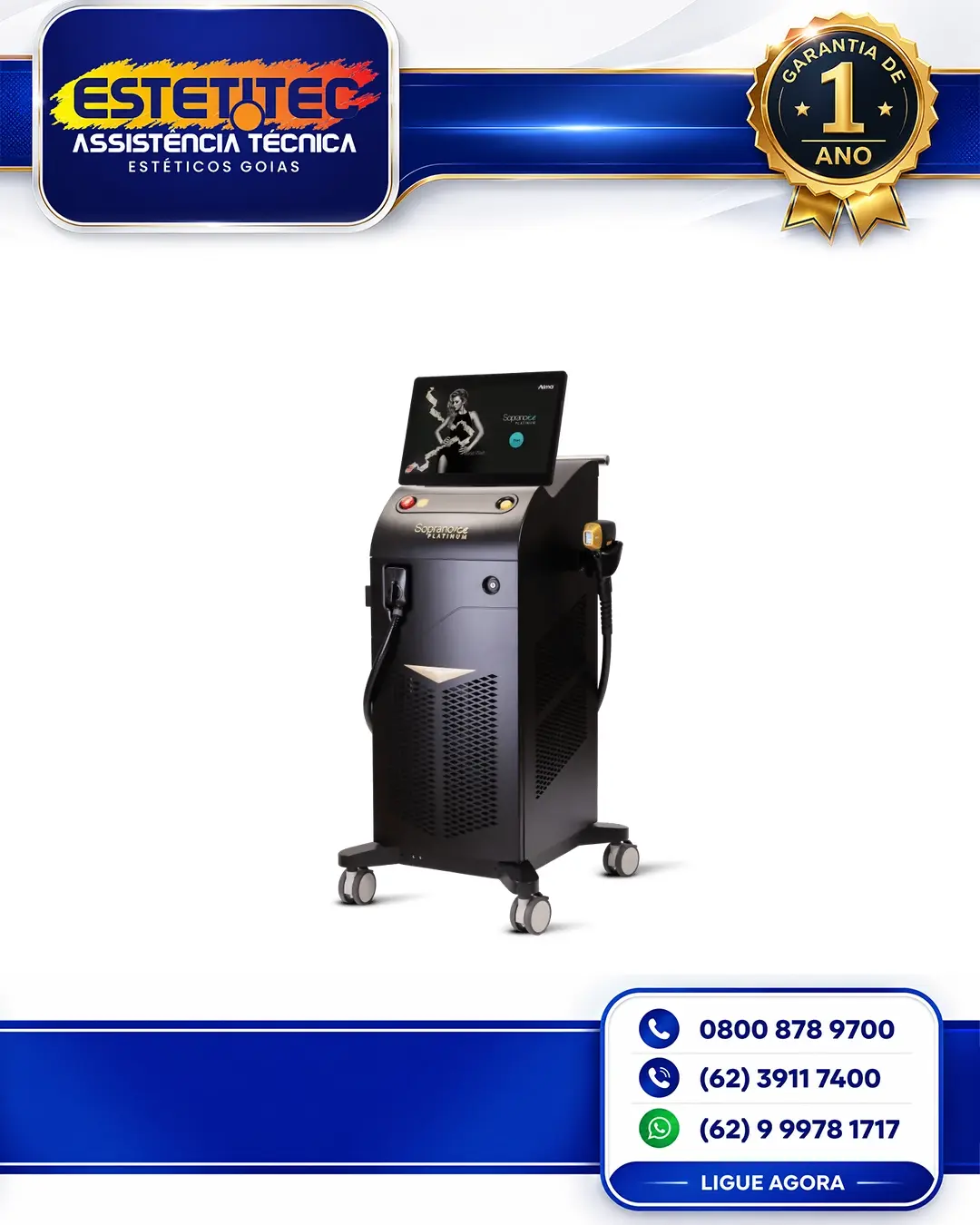 CONSERTO DE ALMA LASER SOPRANO PLATINUM SANTA CATARINA