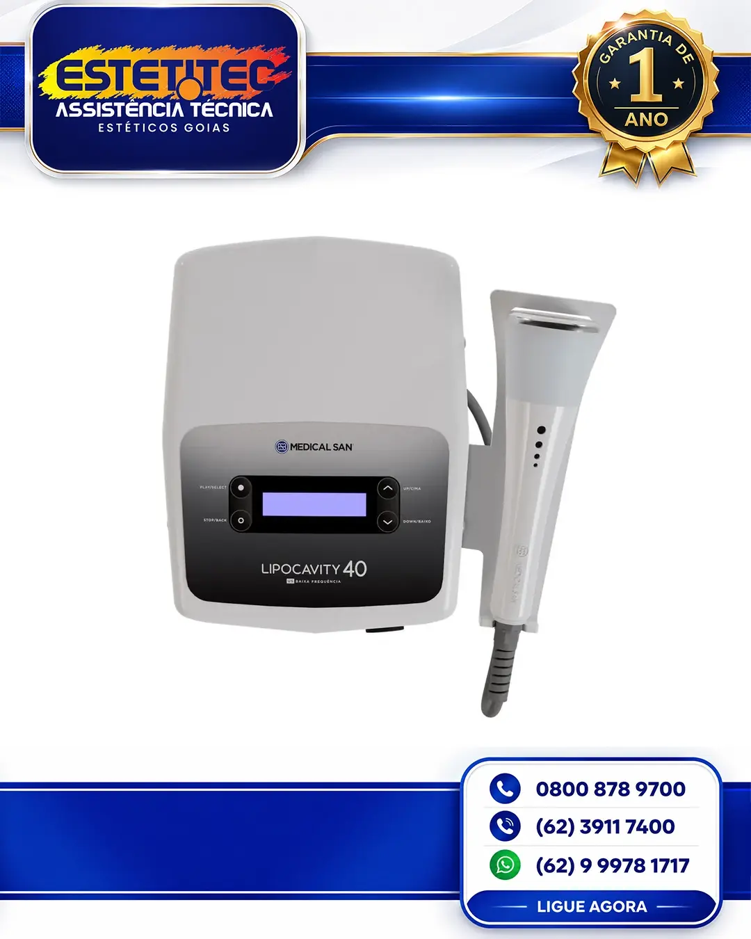 CONSERTO DE MEDICAL SAN LIPOCAVITY 40 NO BRASIL