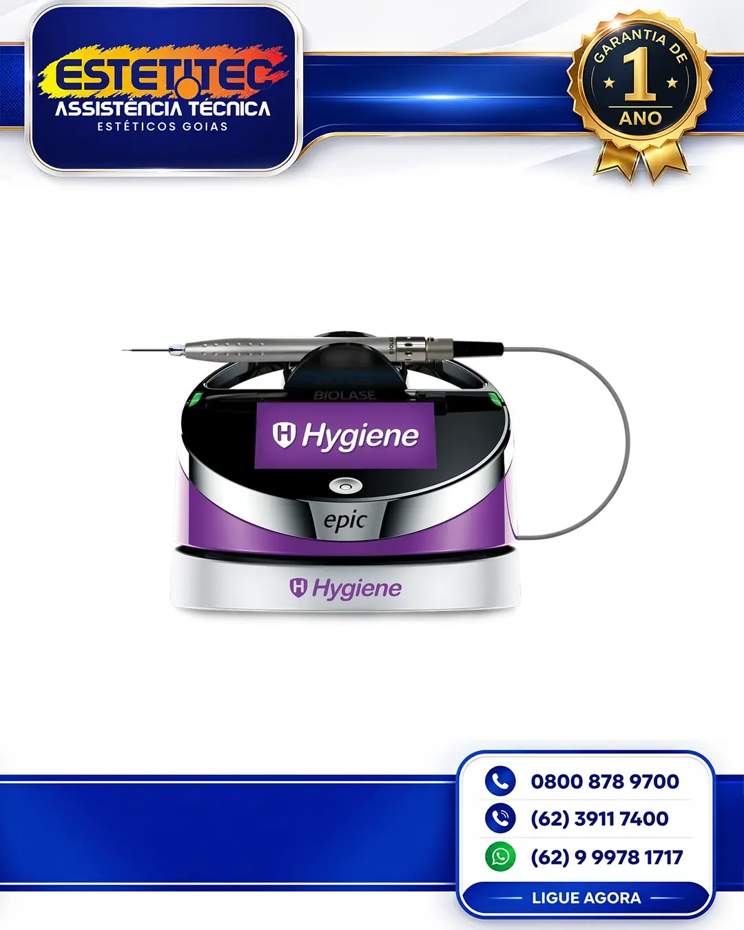 MANUTENÇÃO DE BIOLASE EPIC HYGIENE SANTA CATARINA
