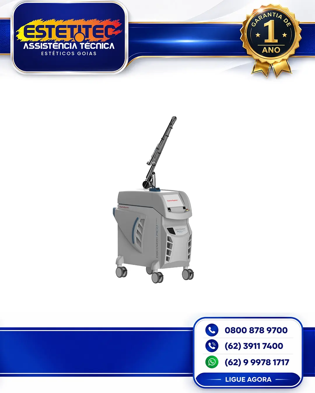 MANUTENÇÃO DE QUANTA SYSTEM DISCOVERY PICO VARIOPULSE GOIÂNIA