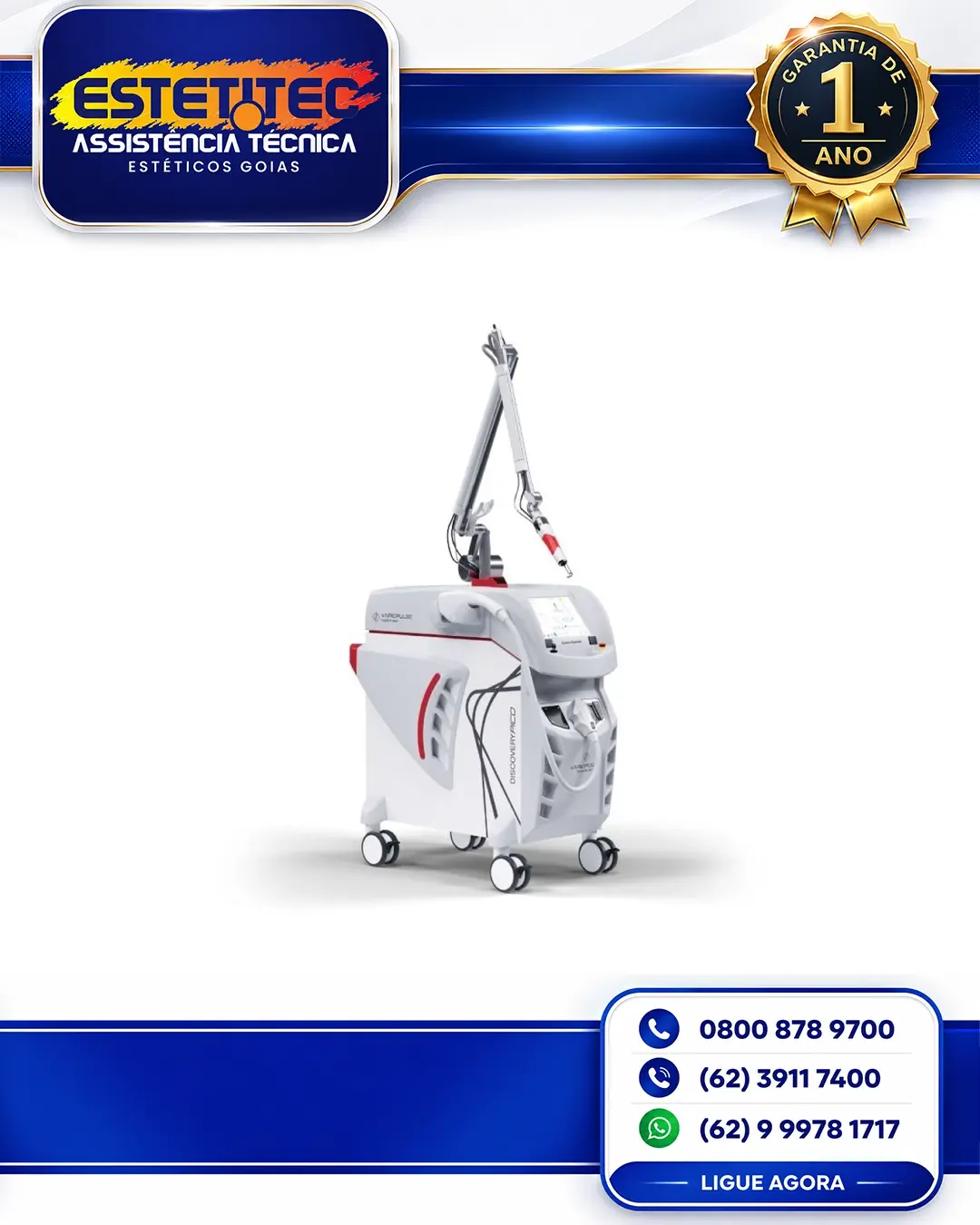 MANUTENÇÃO QUANTA SYSTEM DISCOVERY PICO PLUS DISTRITO FEDERAL