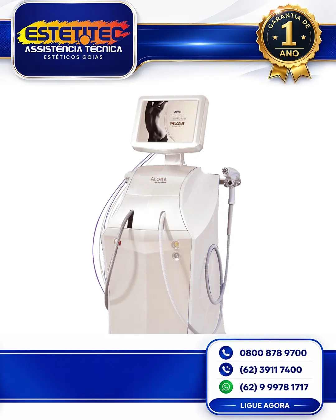 REPARO ALMA LASER ACCENT BRASIL