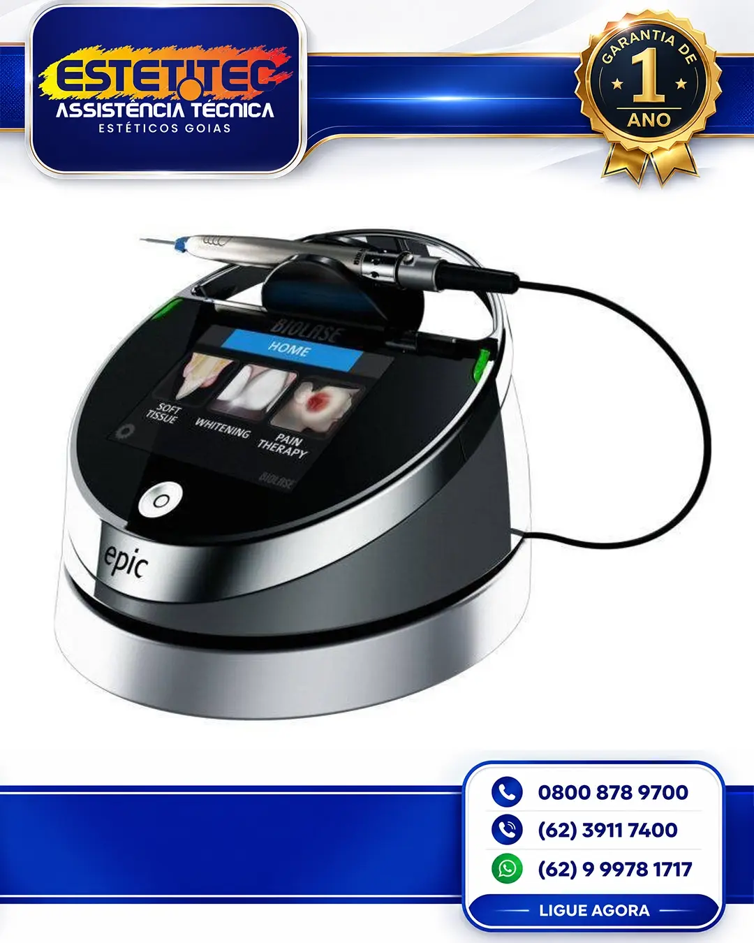 SUPORTE TÉCNICO BIOLASE EPIC 10 GOIÂNIA