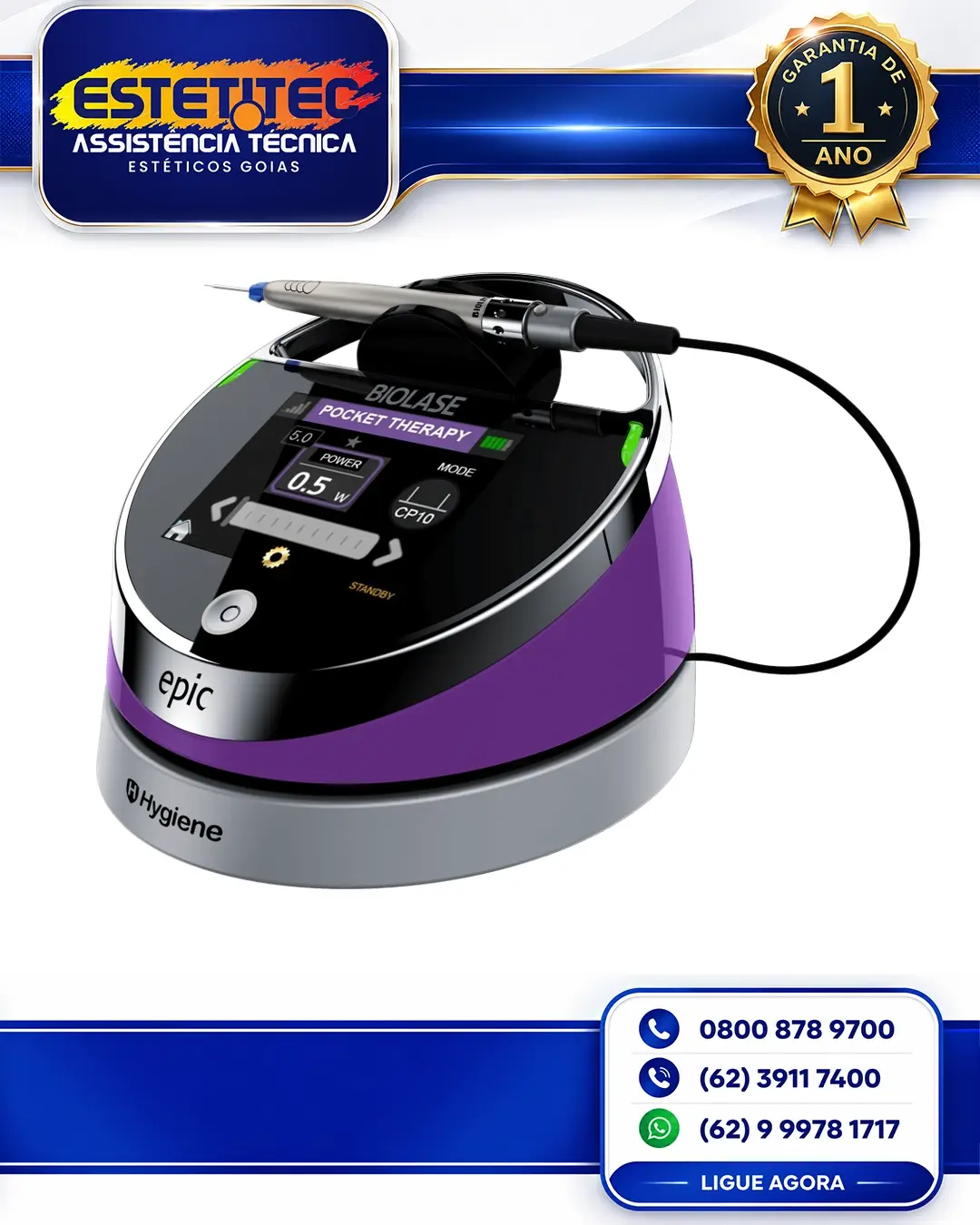 SUPORTE TÉCNICO PARA BIOLASE DIODE LASER EPIC MATO GROSSO