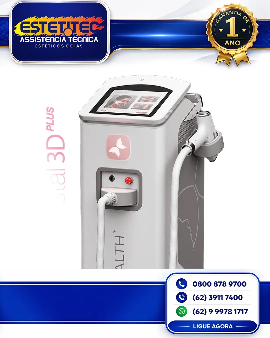 SUPORTE TÉCNICO PARA BODY HEALTH LASER CRYSTAL 3D PLUS GOIÁS