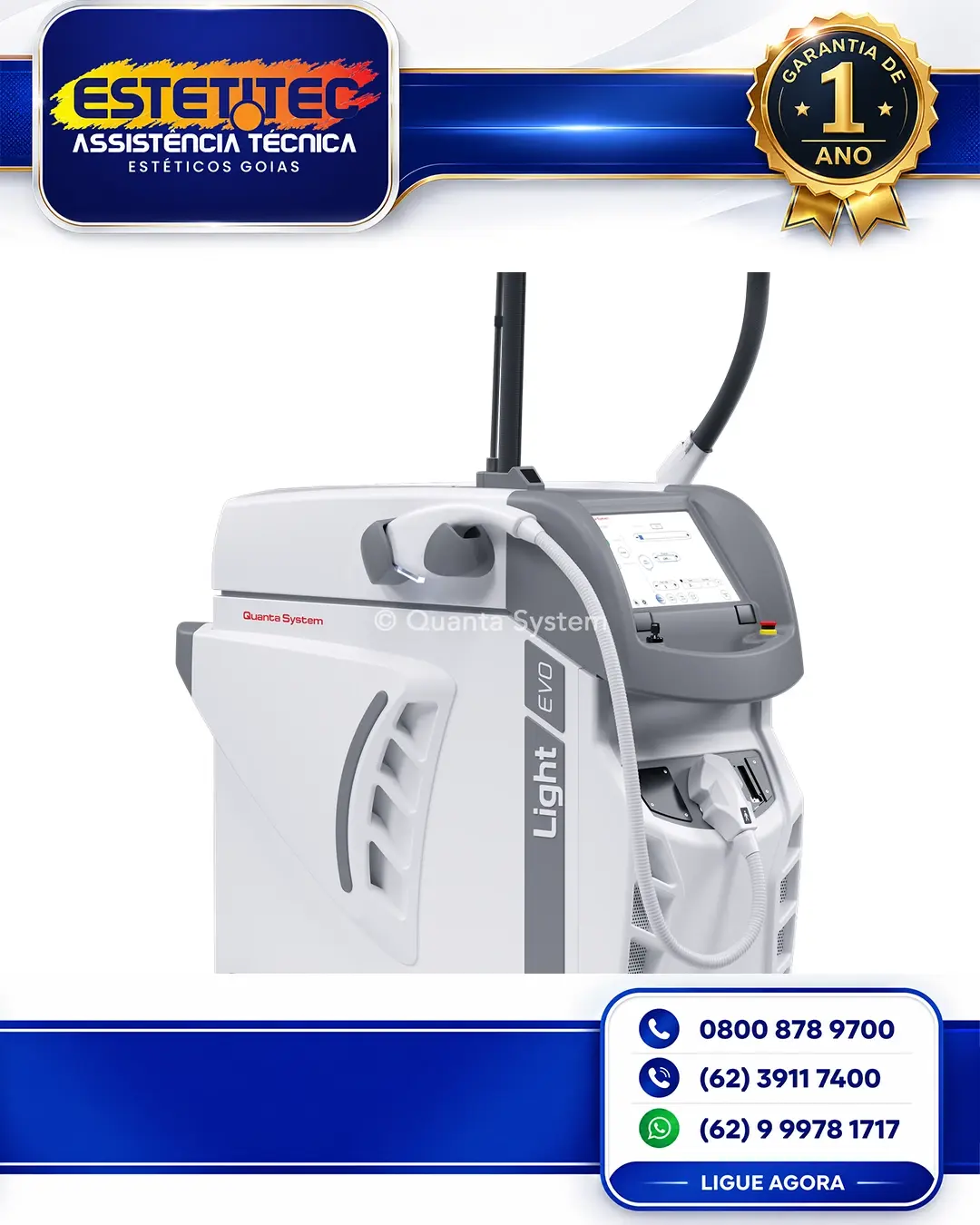 SUPORTE TÉCNICO QUANTA SYSTEM LIGHT EVO NO BRASIL